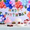 Stich 131Pcs Balloon Birthday Party Decorations - Blue Purple Arch Kit with Happy Birthday Banner, Palm Leaves, Flowers for Kids, Baby Shower, Tropical Party Supplies